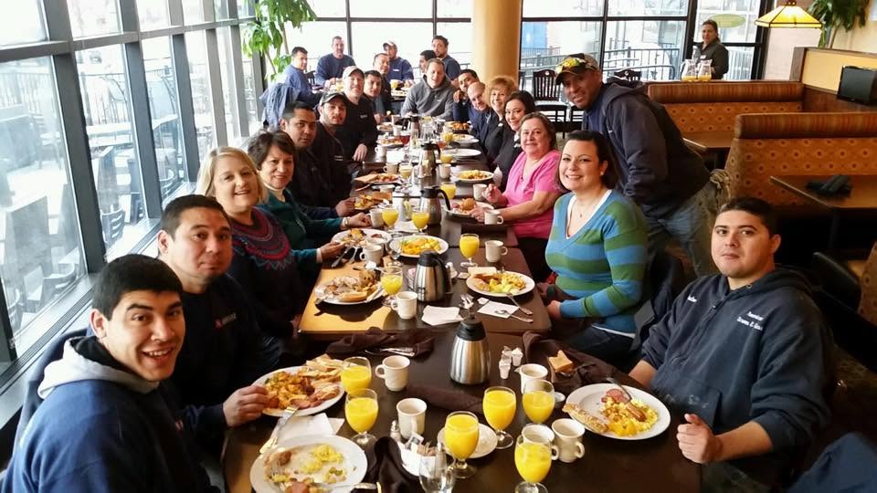 The American Screen & Glass team gathered for a holiday brunch