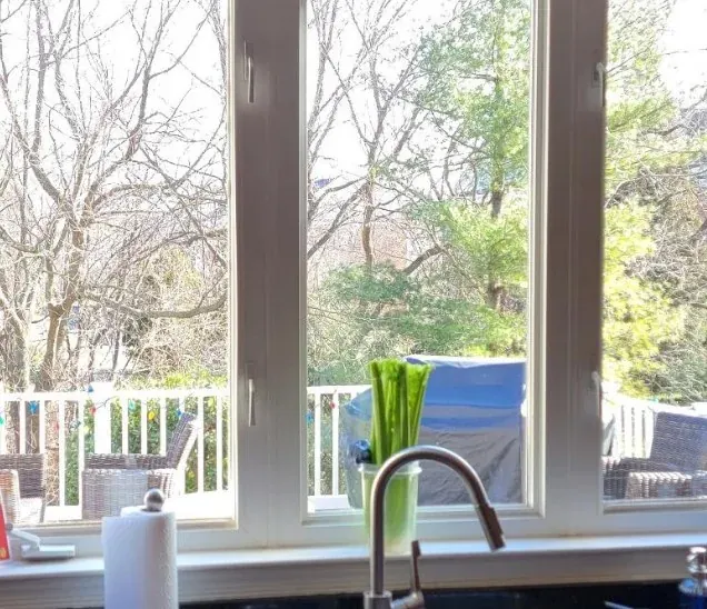 Kitchen window glass replacement, after replacement.
